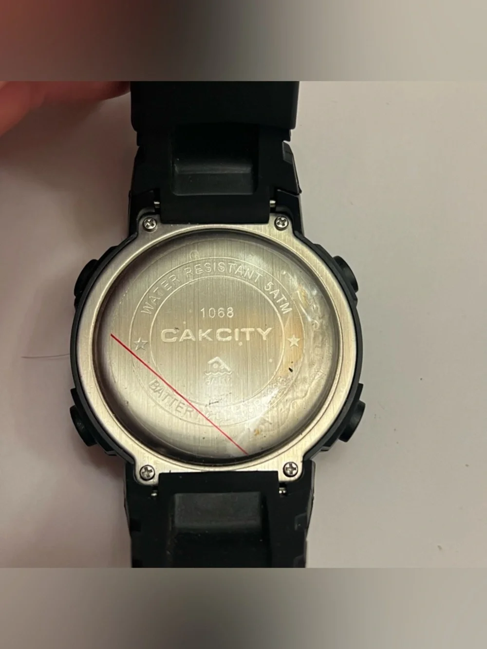 CakCity Men's‎ Digital Sports Watch 48MM Black Plastic Bands LED